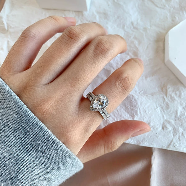 PURE 925 SILVER Mia Ring Set