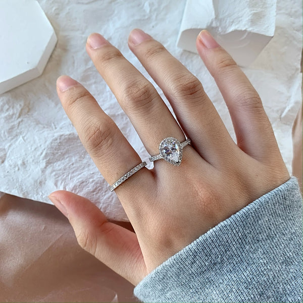 PURE 925 SILVER Mia Ring Set