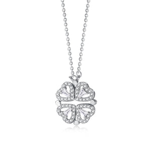 PURE 925 SILVER Clover Necklace