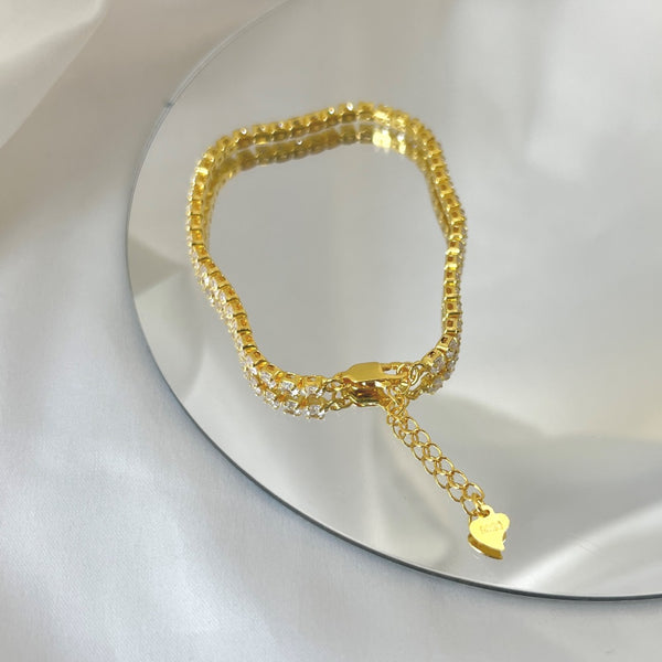 PURE 925 SILVER (Gold Plated)Jillian Bracelet