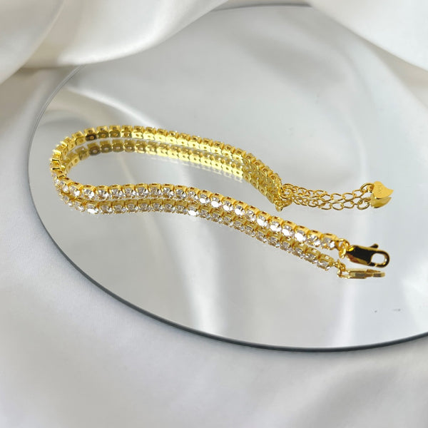 PURE 925 SILVER (Gold Plated)Jillian Bracelet