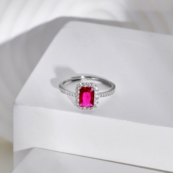 PURE 925 SILVER RED Emillia Ring