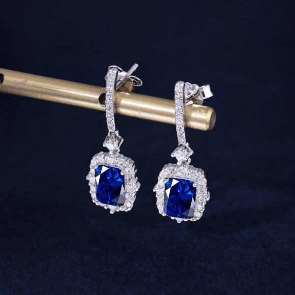 PURE 925 SILVER BLUE Alexandra Earrings