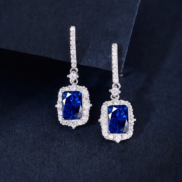 PURE 925 SILVER BLUE Alexandra Earrings