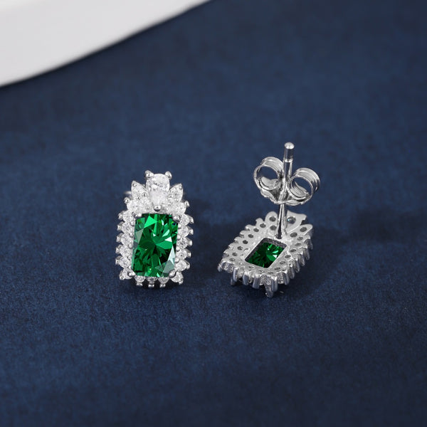 PURE 925 SILVER GREEN Gwynette Earrings