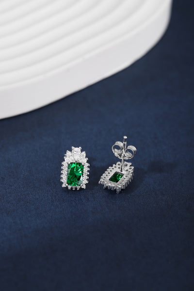PURE 925 SILVER GREEN Gwynette Earrings