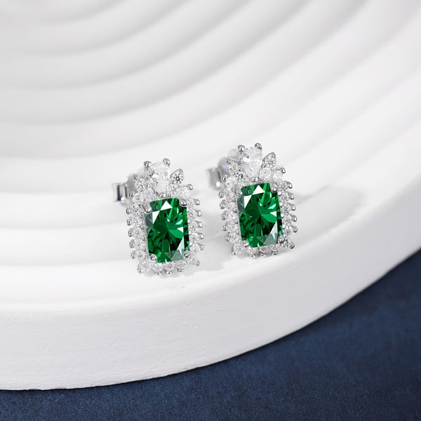 PURE 925 SILVER GREEN Gwynette Earrings