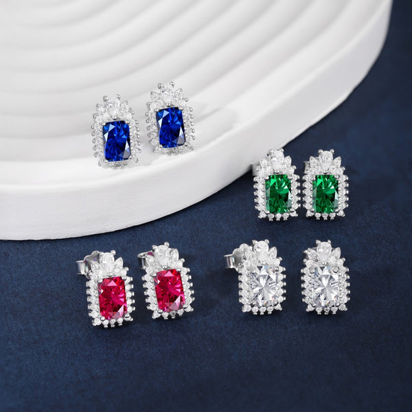 PURE 925 SILVER GREEN Gwynette Earrings