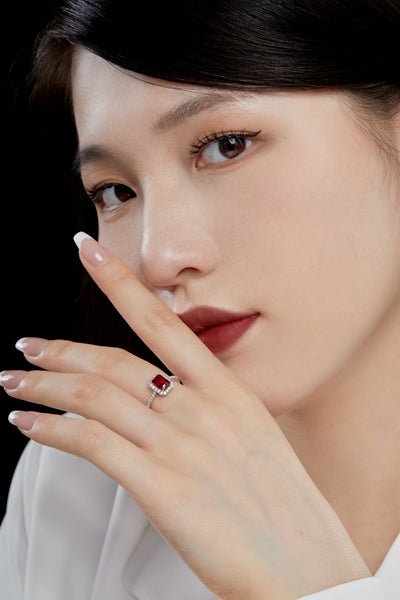 PURE 925 SILVER RED Emillia Ring