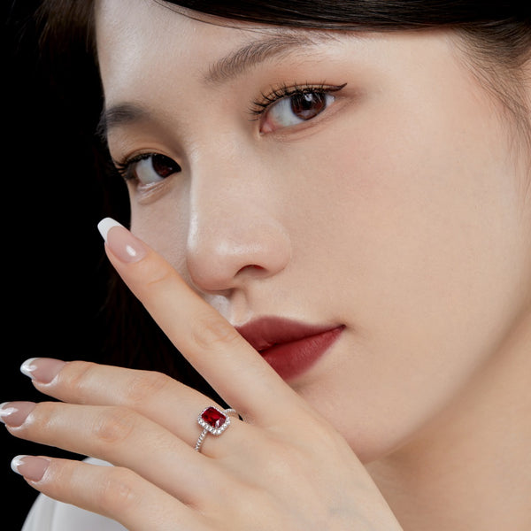 PURE 925 SILVER RED Emillia Ring