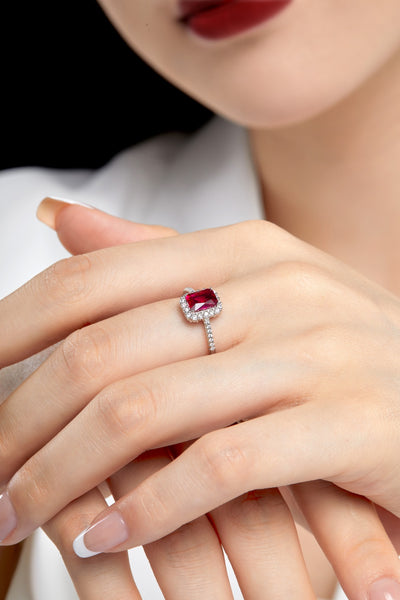 PURE 925 SILVER RED Emillia Ring