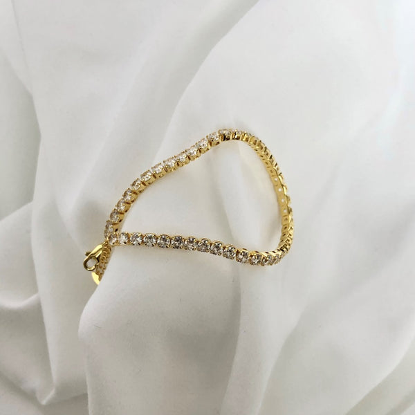 PURE 925 SILVER (Gold Plated)Jillian Bracelet