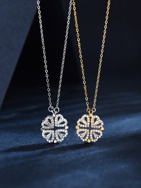 PURE 925 SILVER Clover Necklace