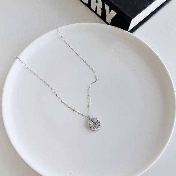 PURE 925 SILVER Clover Necklace