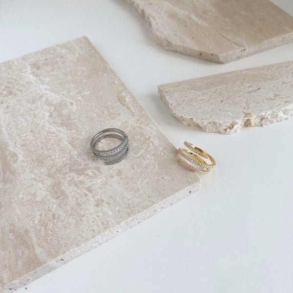 PURE 925 SILVER (Gold Plated)Cadence Ring