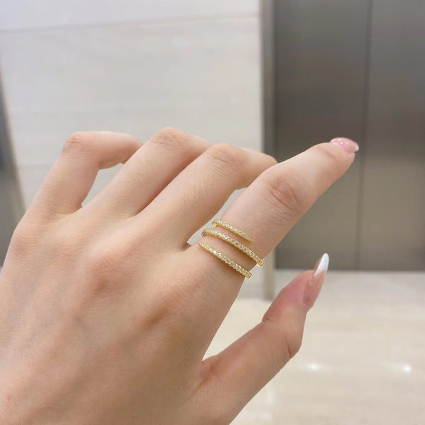 PURE 925 SILVER (Gold Plated)Cadence Ring