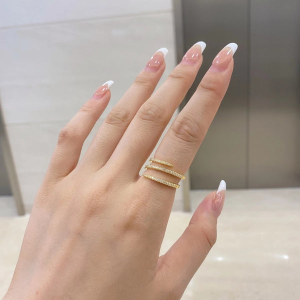 PURE 925 SILVER (Gold Plated)Cadence Ring