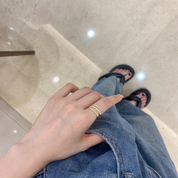 PURE 925 SILVER (Gold Plated)Cadence Ring