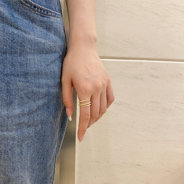 PURE 925 SILVER (Gold Plated)Cadence Ring