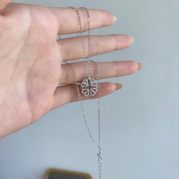 PURE 925 SILVER Clover Necklace