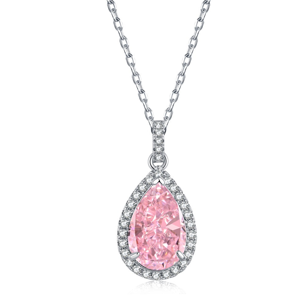 PURE 925 SILVER (PINK)Rebecca Necklace