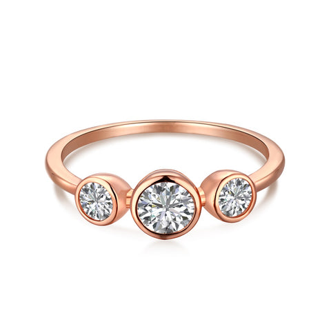 PURE 925 SILVER (Rose Gold Plated)Abigail Ring