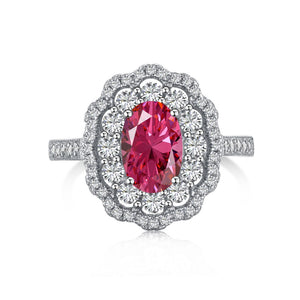 PURE 925 SILVER PINK Primrose Ring