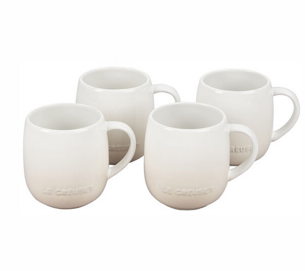 Le Creuset Heritage Stoneware Mugs 13-Oz., Set of 4 - MERINGUE