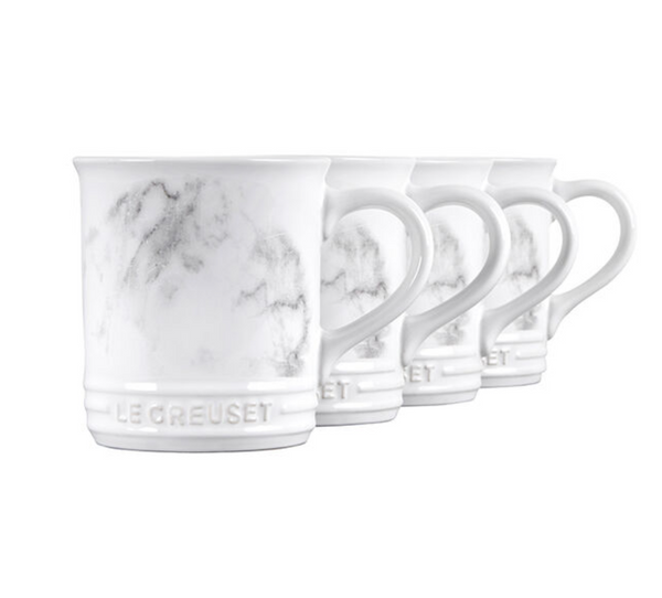 Le Creuset Stoneware 14-Oz. Mugs, Set of 4 - MARBLE