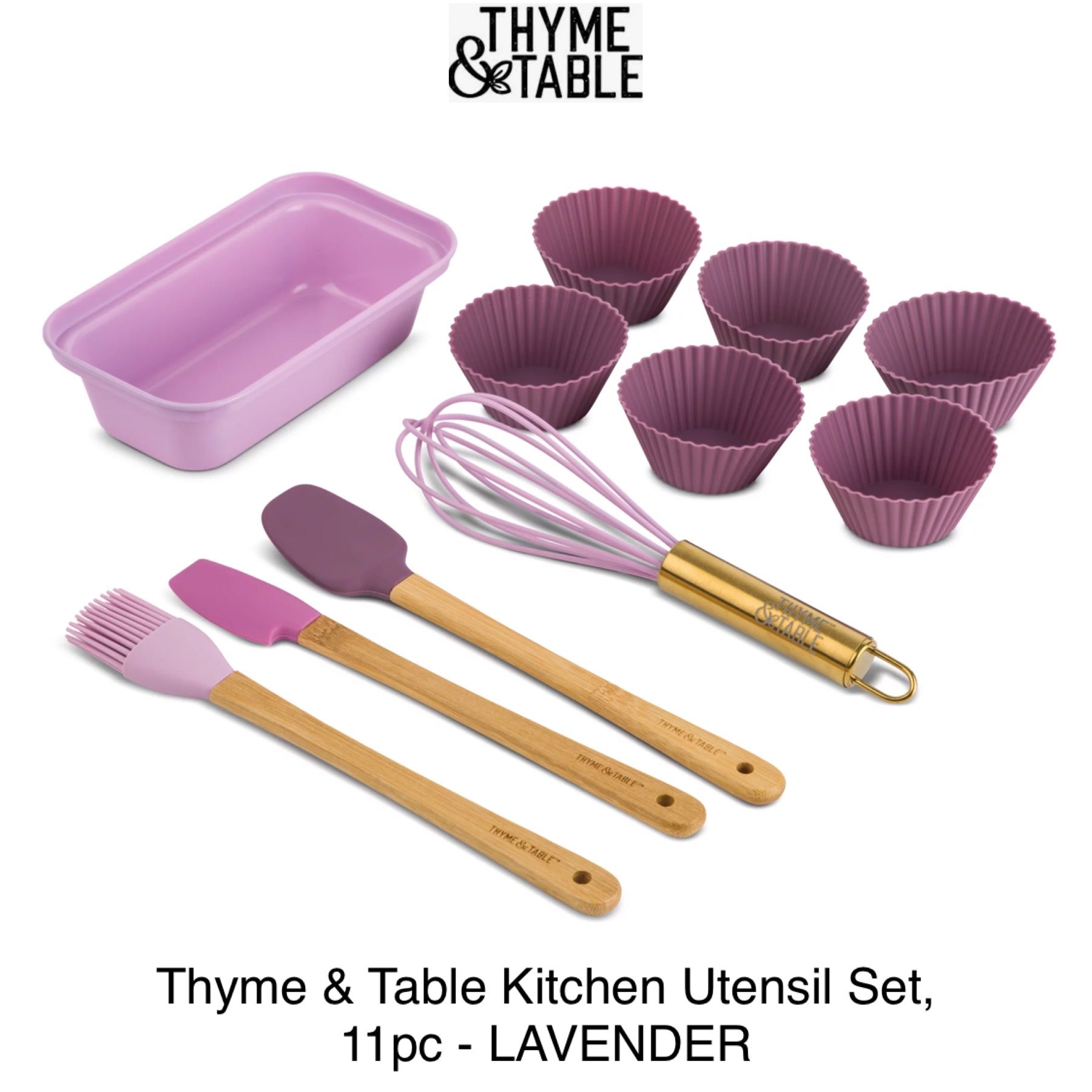 Thyme & Table Mini Kitchen Utensil Set with Whisk, Spatula, Mini