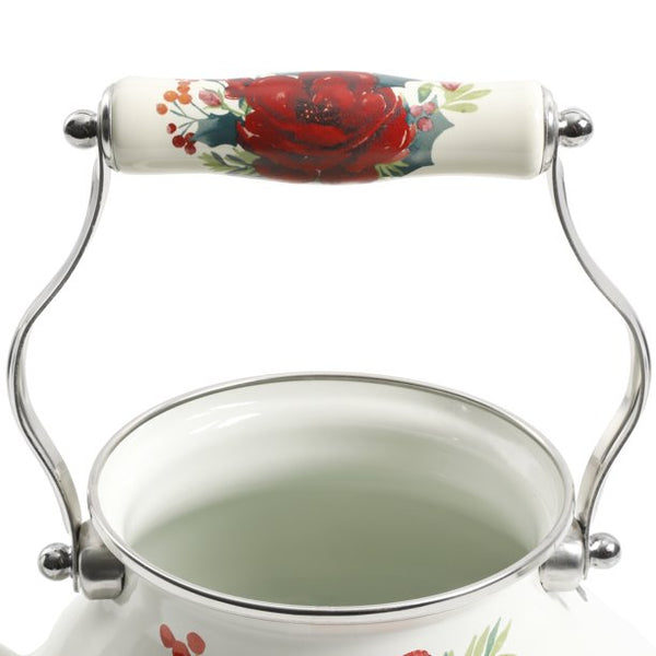 The Pioneer Woman Tea Kettle, Cheerful Rose, 1.9 Quarts