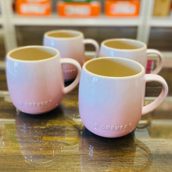 Le Creuset Heritage Stoneware Mugs 13-Oz., Set of 4 - SHELL PINK