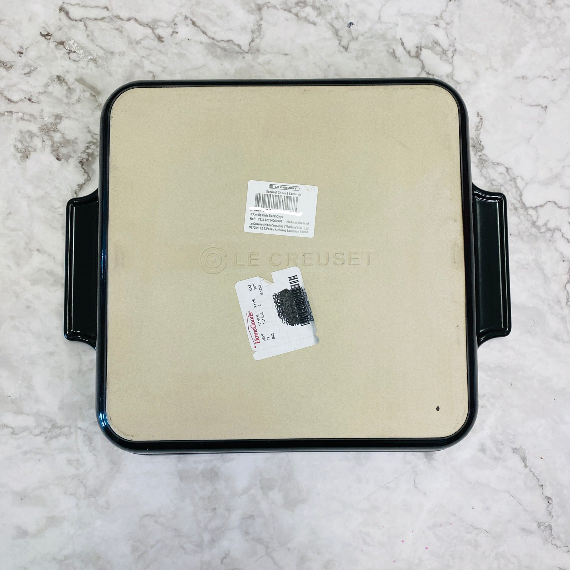 Le Creuset スクエアプレート LC （S)シャイニーブラック2枚セット