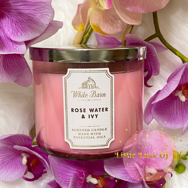Bath & Body Works 🇺🇸 ROSE WATER IVY 3-wick Candle 14.5 oz / 411 g