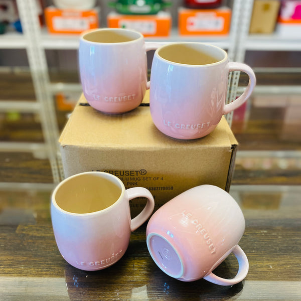 Le Creuset Heritage Stoneware Mugs 13-Oz., Set of 4 - SHELL PINK