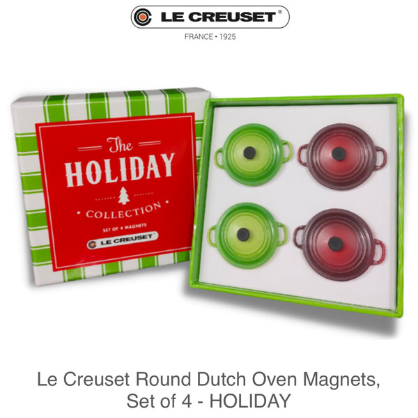 Le Creuset Round Dutch Oven Magnets, Set of 4 - HOLIDAY